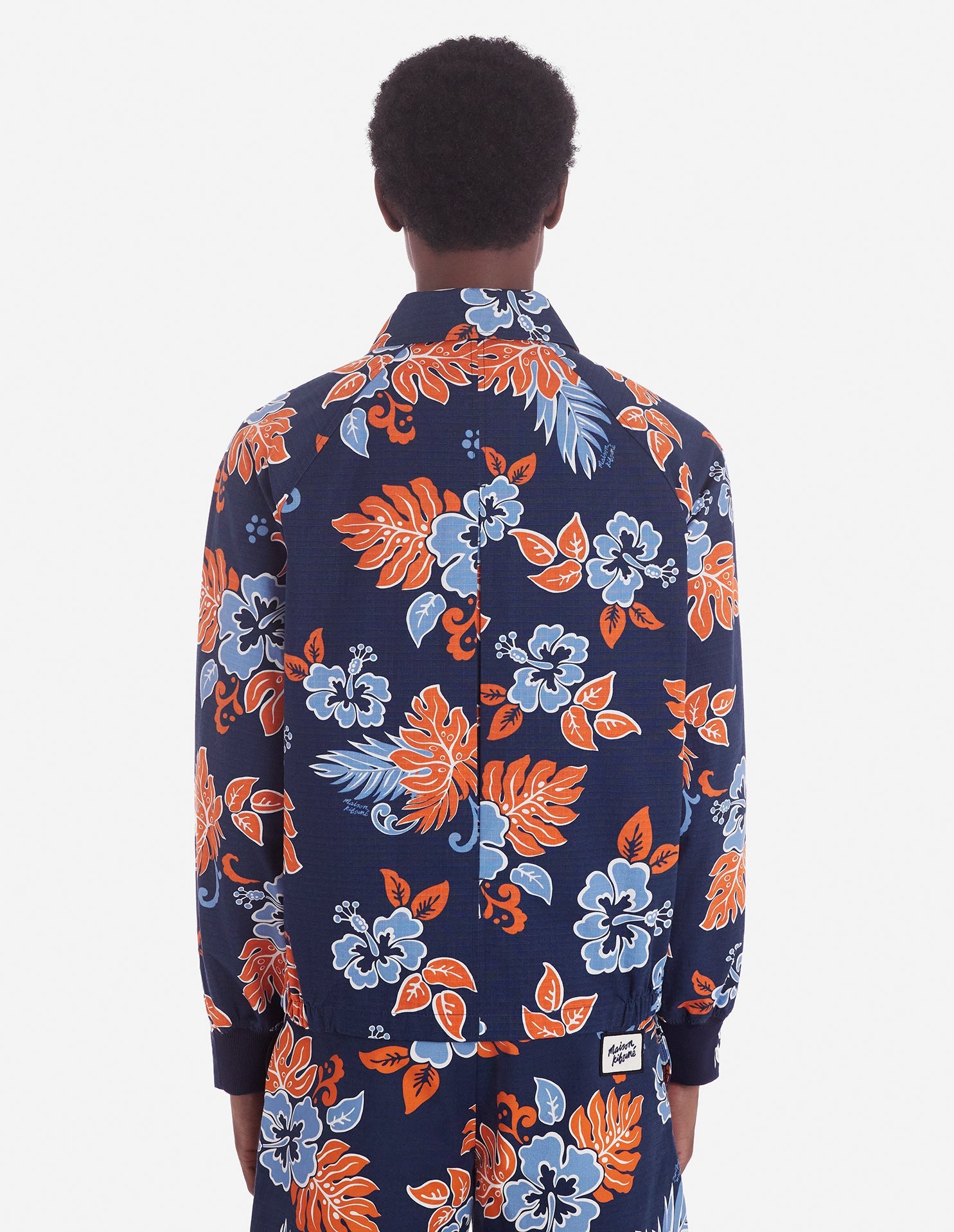 Floral zip jacket - Deep Navy Design
