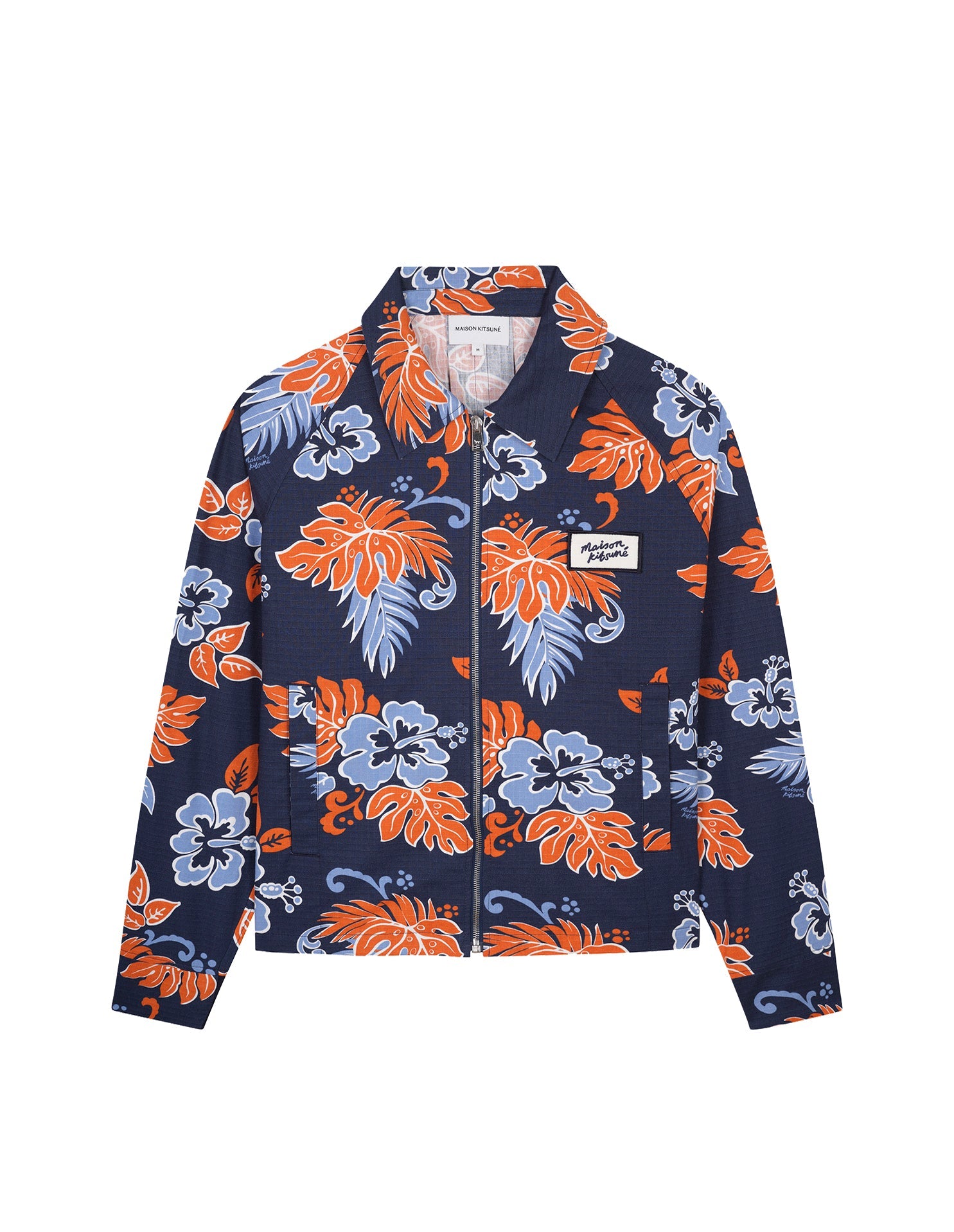Floral zip jacket - Deep Navy Design