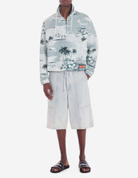 Veste droite Hawaiian avec écusson en denim - Seafoam Design