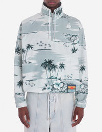 Veste droite Hawaiian avec écusson en denim - Seafoam Design