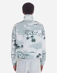 Veste droite Hawaiian avec écusson en denim - Seafoam Design