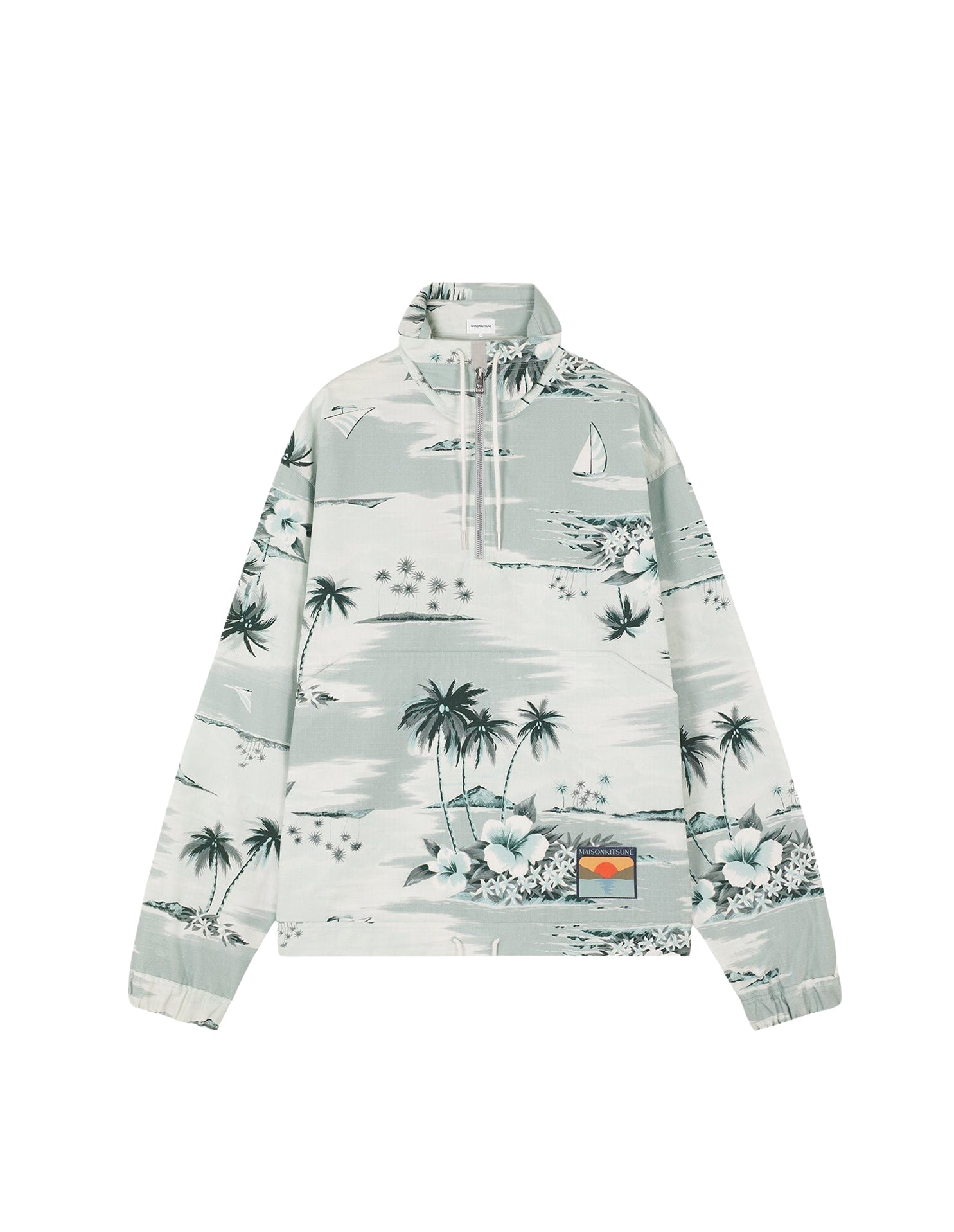 Veste droite Hawaiian avec écusson en denim - Seafoam Design