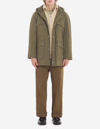 Water-repellent hooded parka - Military Green