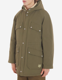 Water-repellent hooded parka - Military Green