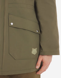 Water-repellent hooded parka - Military Green
