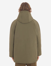 Water-repellent hooded parka - Military Green