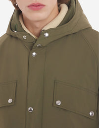 Water-repellent hooded parka - Military Green