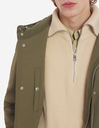 Water-repellent hooded parka - Military Green
