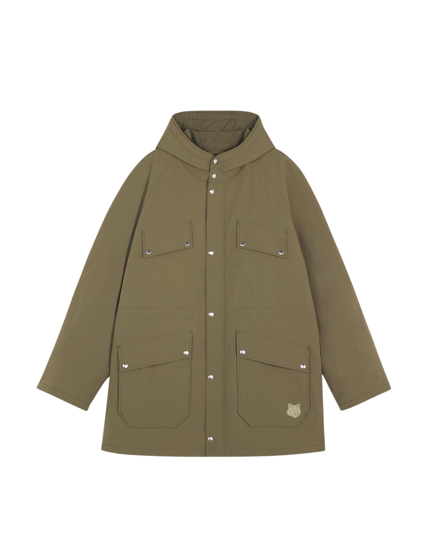 Water-repellent hooded parka - Military Green