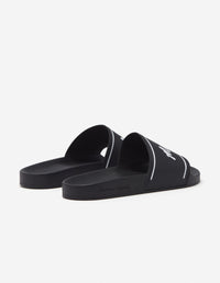 Mules with logo print - Black