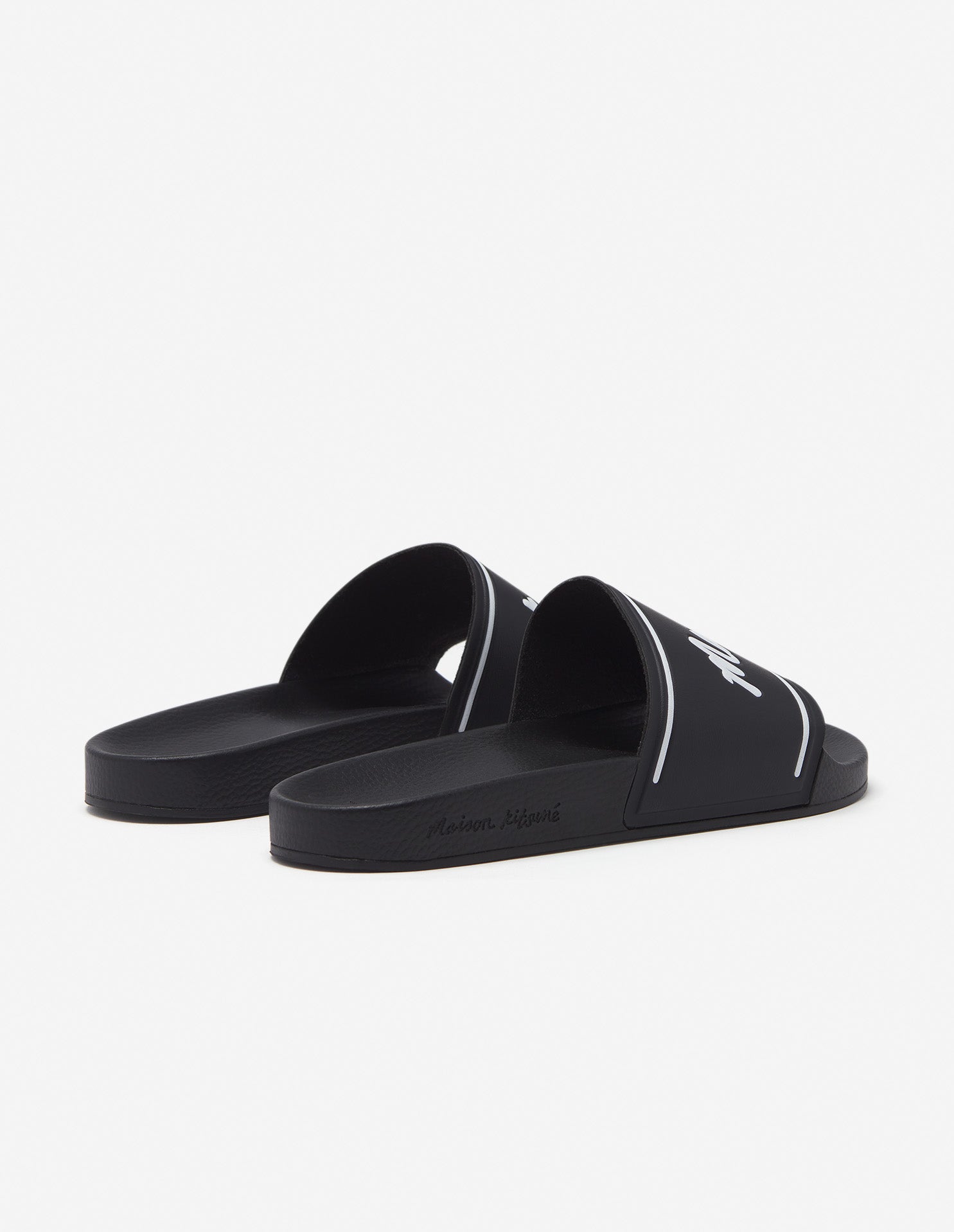 Mules with logo print - Black