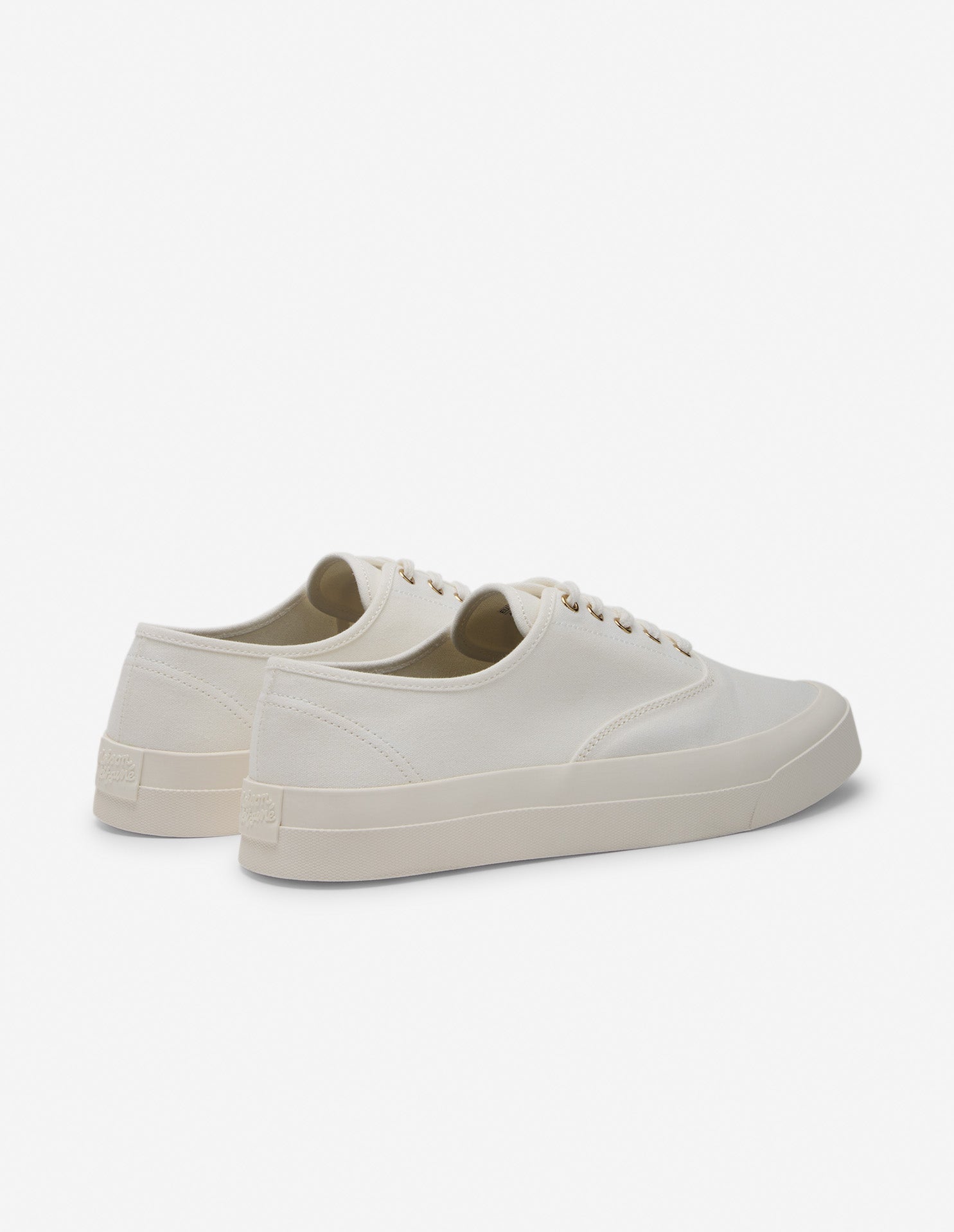 Canvas Lace-Up Sneakers - White