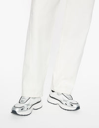 Sora mixed leather trainers - Silver & White