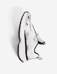 Sora mixed leather trainers - Silver & White