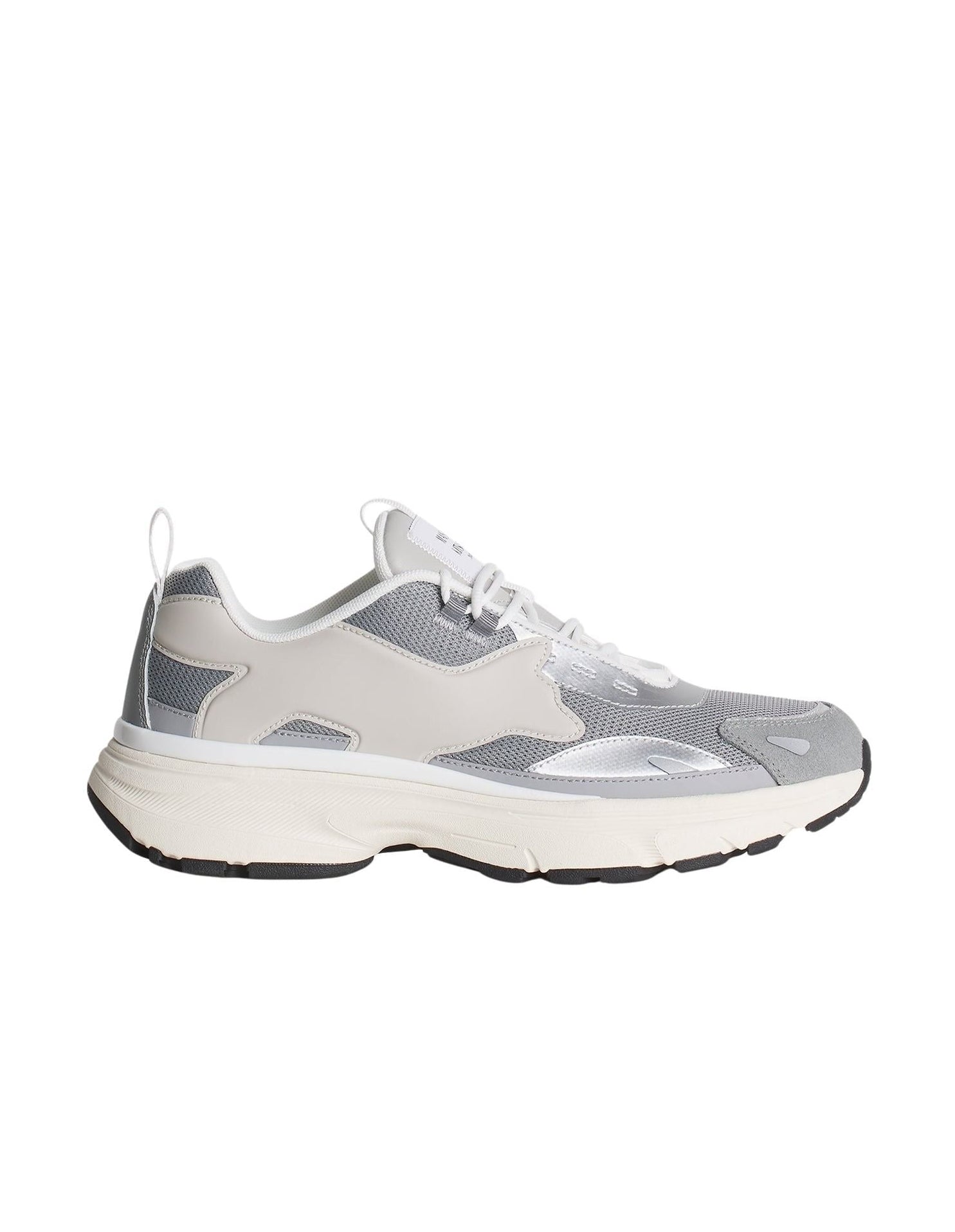 Sora mixed leather trainers - Silver & Patina Grey