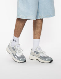 Sora mixed leather trainers - Silver & Patina Grey