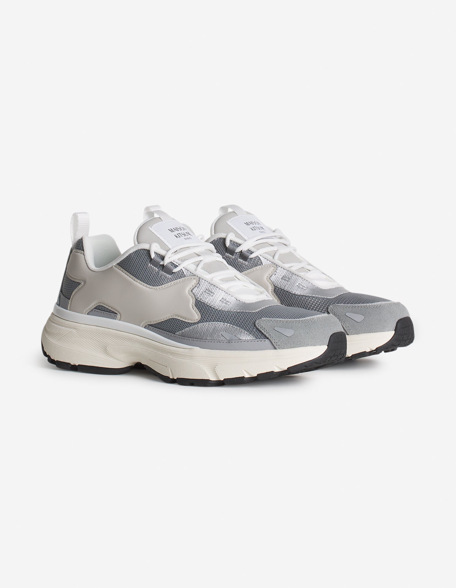 Sora mixed leather trainers - Silver & Patina Grey
