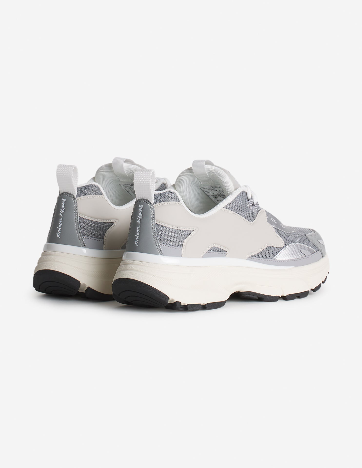 Sora mixed leather trainers - Silver & Patina Grey