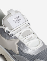 Sora mixed leather trainers - Silver & Patina Grey