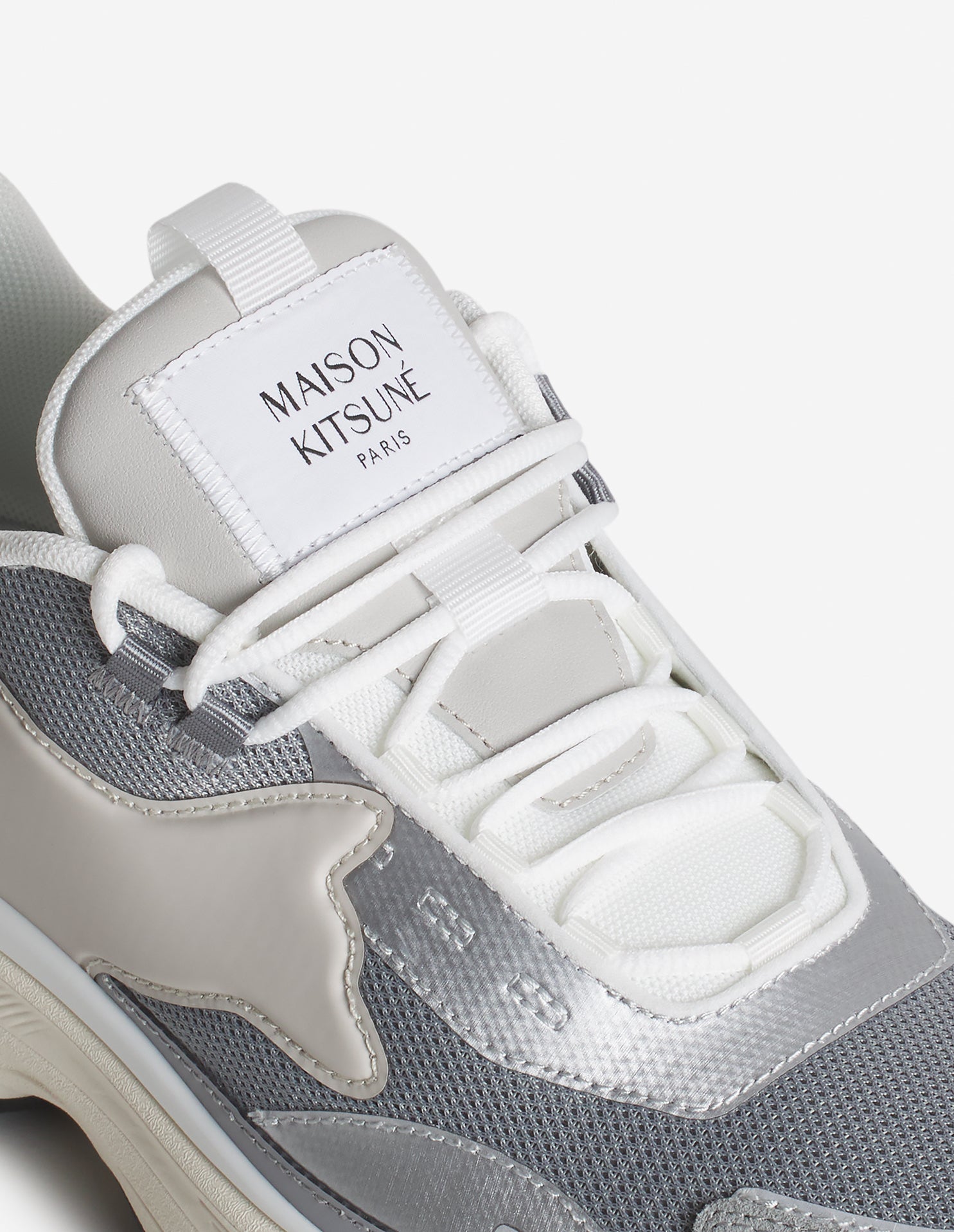 Sora mixed leather trainers - Silver & Patina Grey