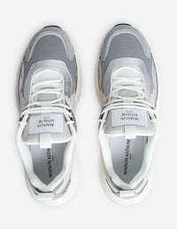 Sora mixed leather trainers - Silver & Patina Grey