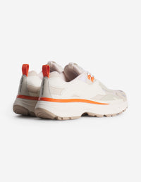 Low sneakers with laces - Marigold Red & Paper