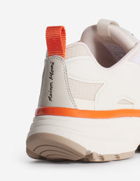 Low sneakers with laces - Marigold Red & Paper