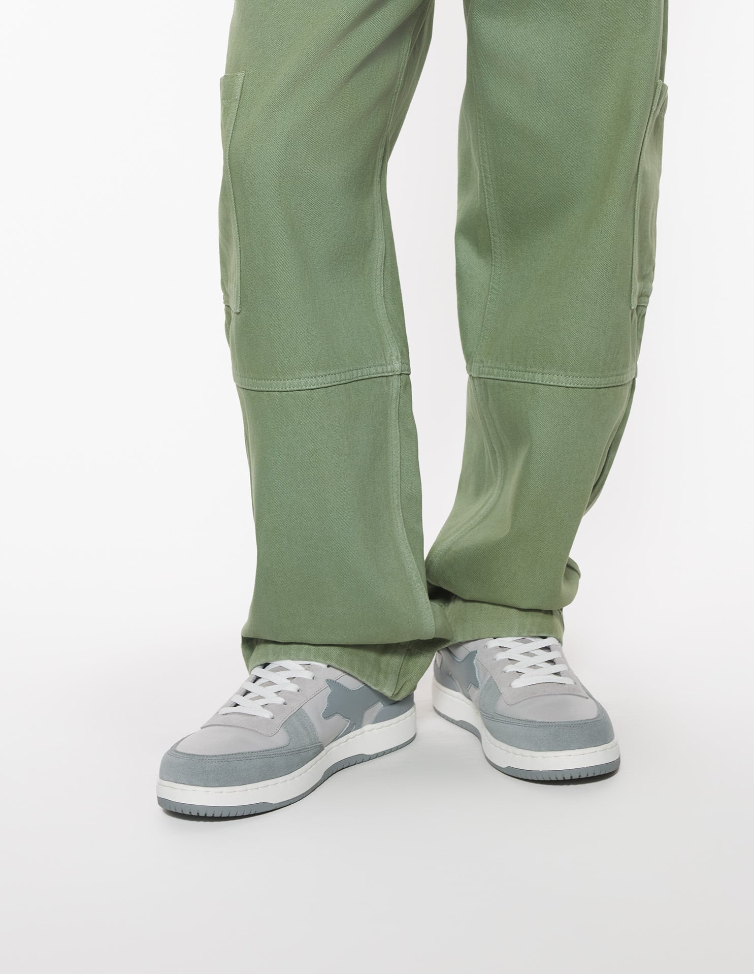 Chiru leather trainers - Patina Grey & Sea Salt