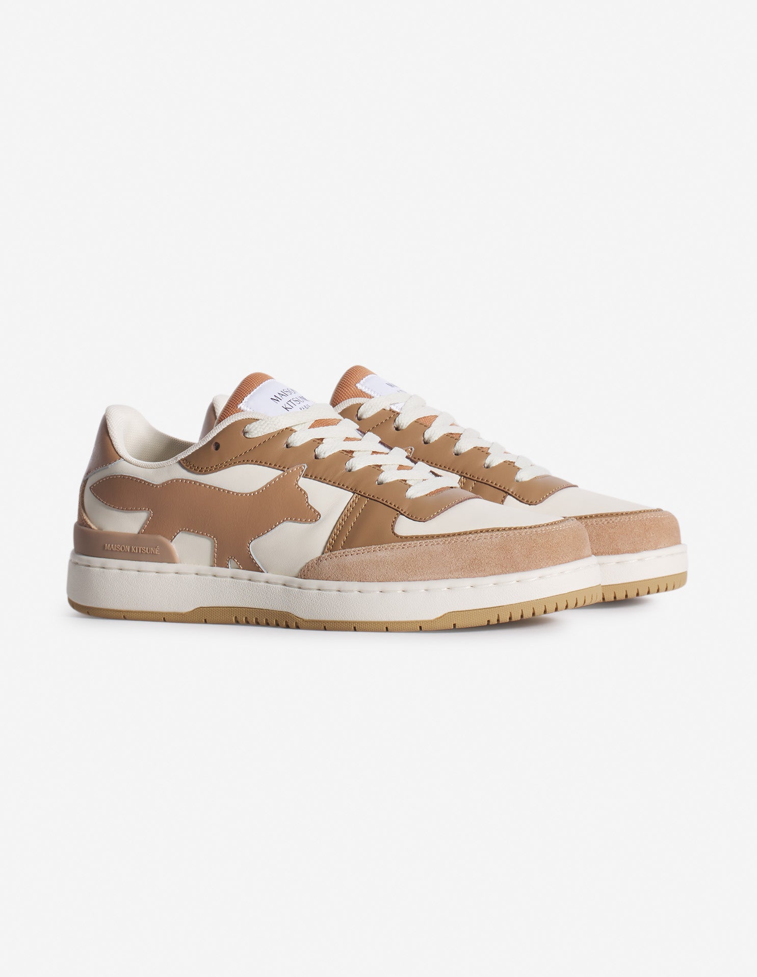 Baskets Chiru en cuir - Latte & Sepia