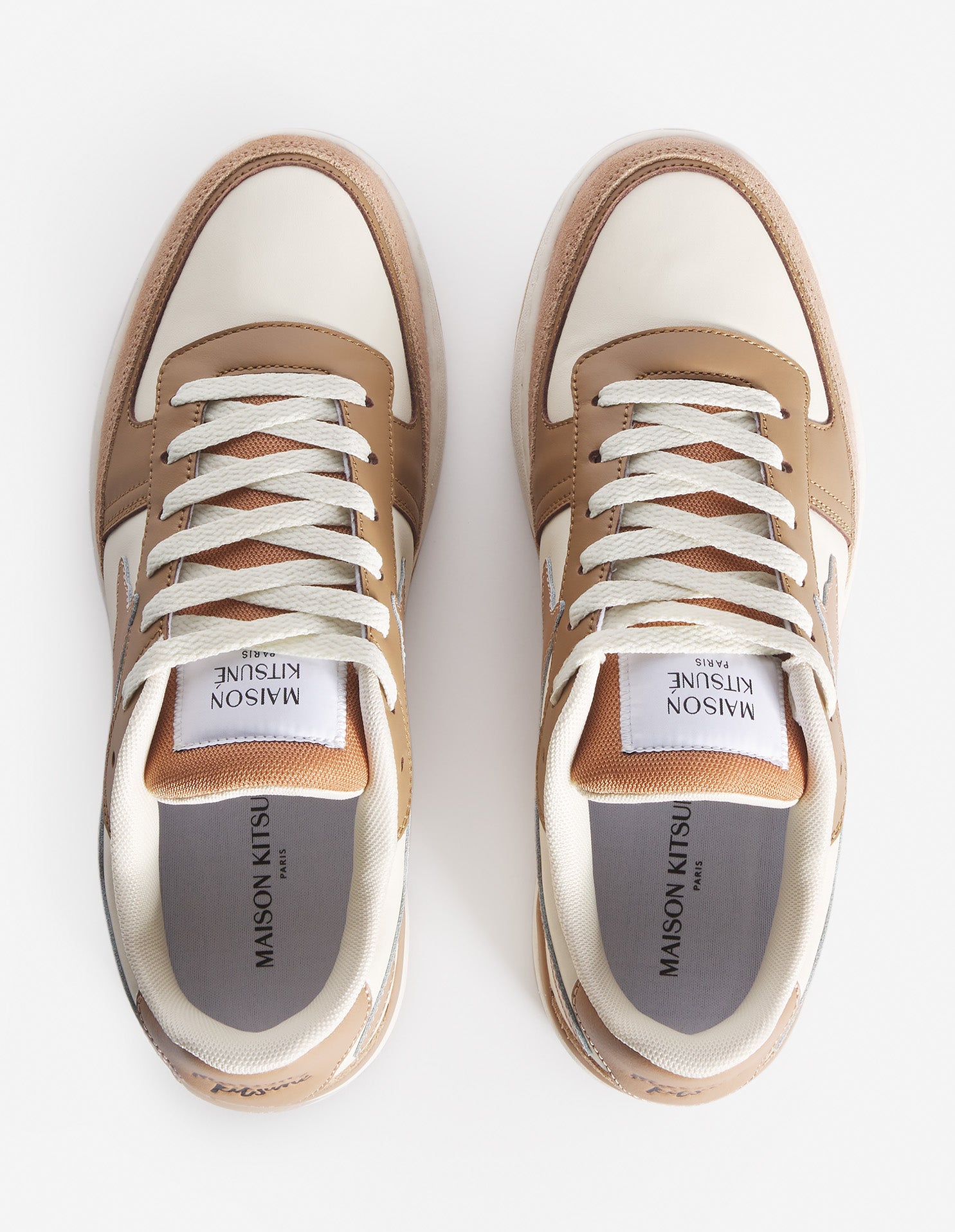Chiru leather trainers - Latte & Sepia