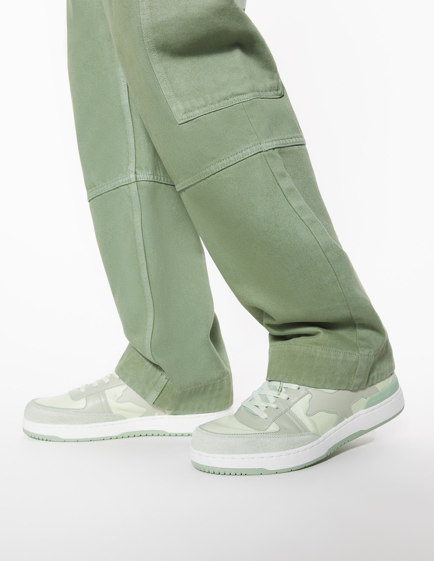 Chiru leather trainers - Court Green & Mint Ice