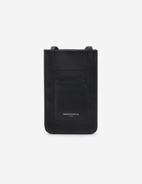 Pochette à bandoulière en cuir - Black