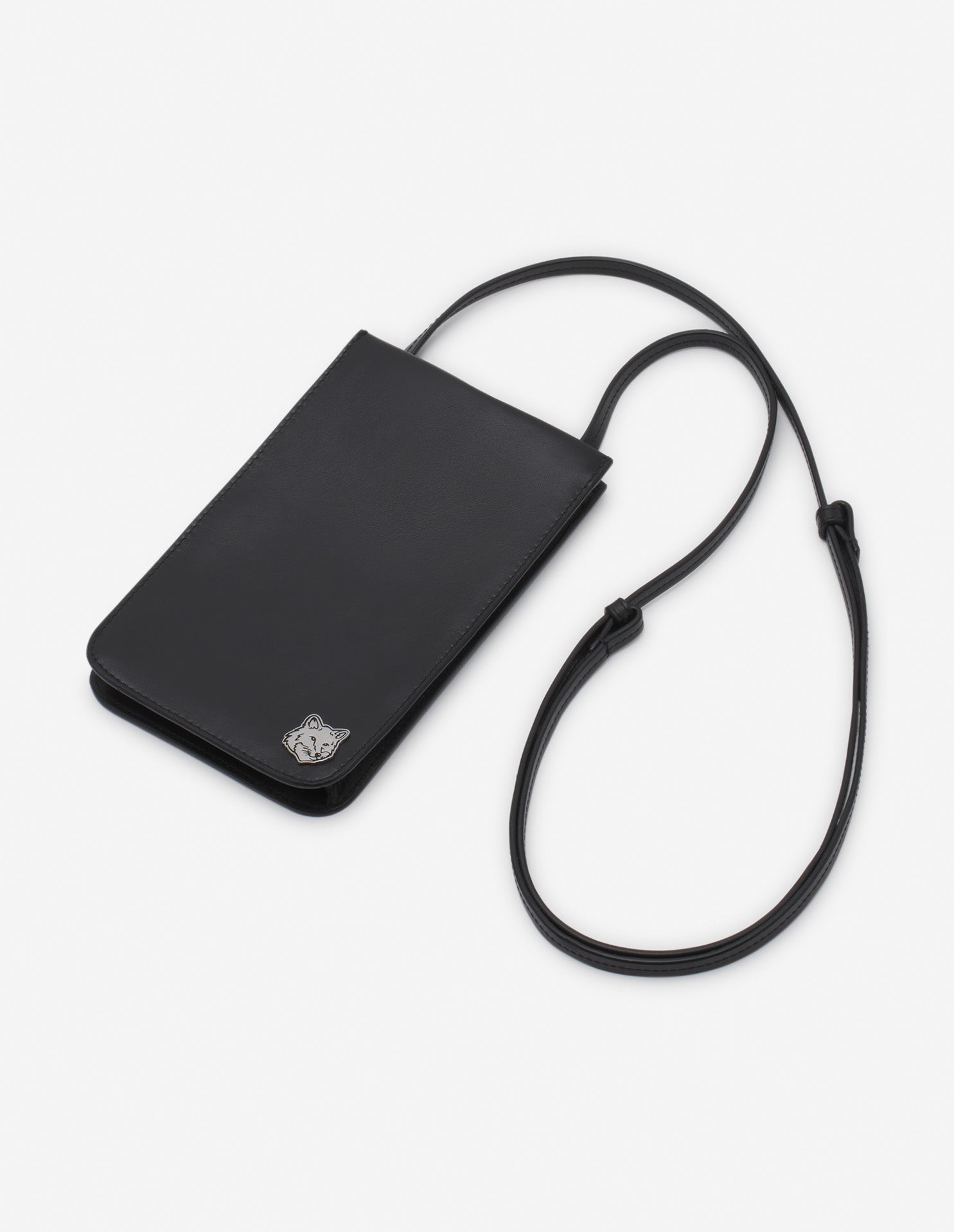 Pochette à bandoulière en cuir - Black