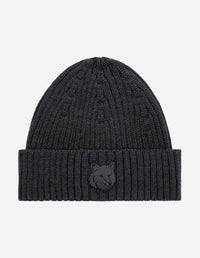 Fox Head Beanie - Charcoal