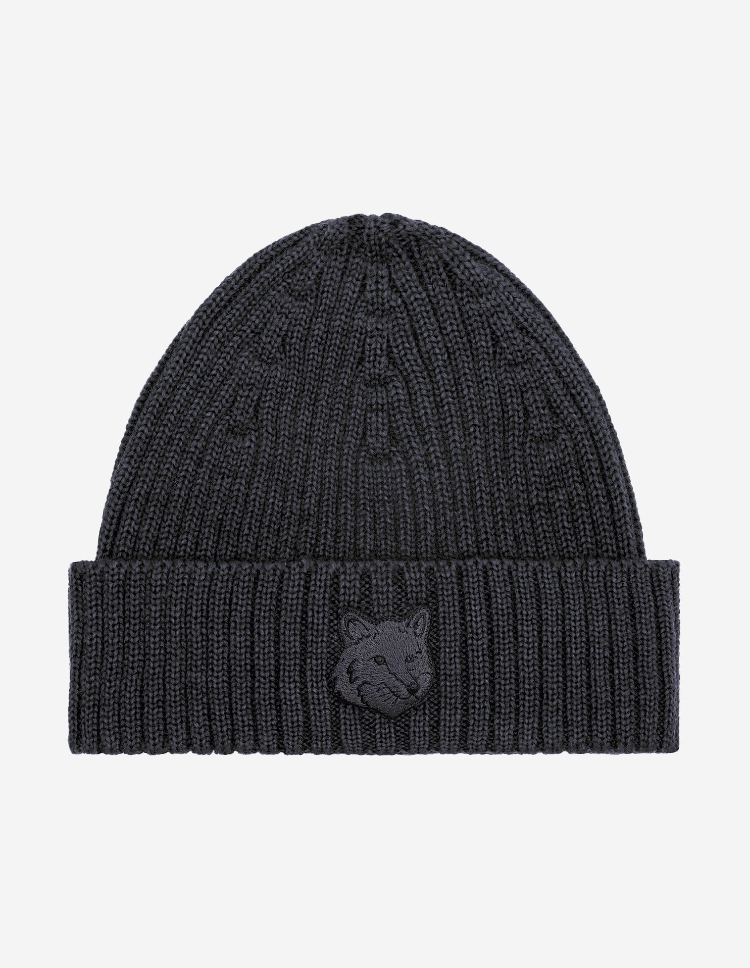 Fox Head Beanie - Charcoal