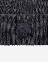 Fox Head Beanie - Charcoal