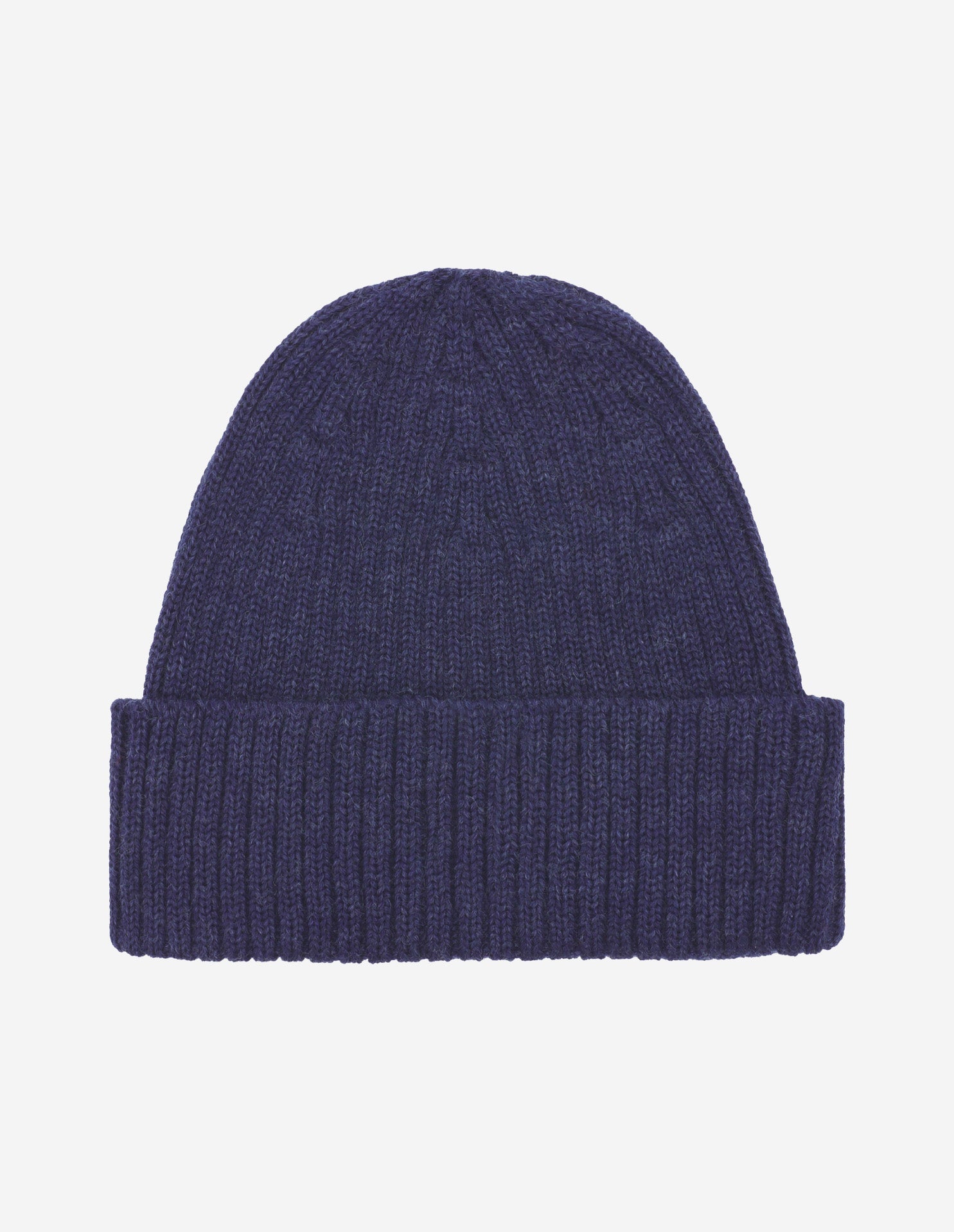 Wool hat with embroidered badge - Navy Blue