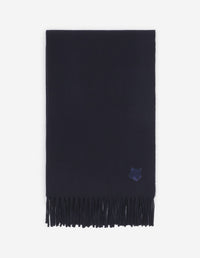 Écharpe Bold Fox Head en laine vierge - Ink Blue