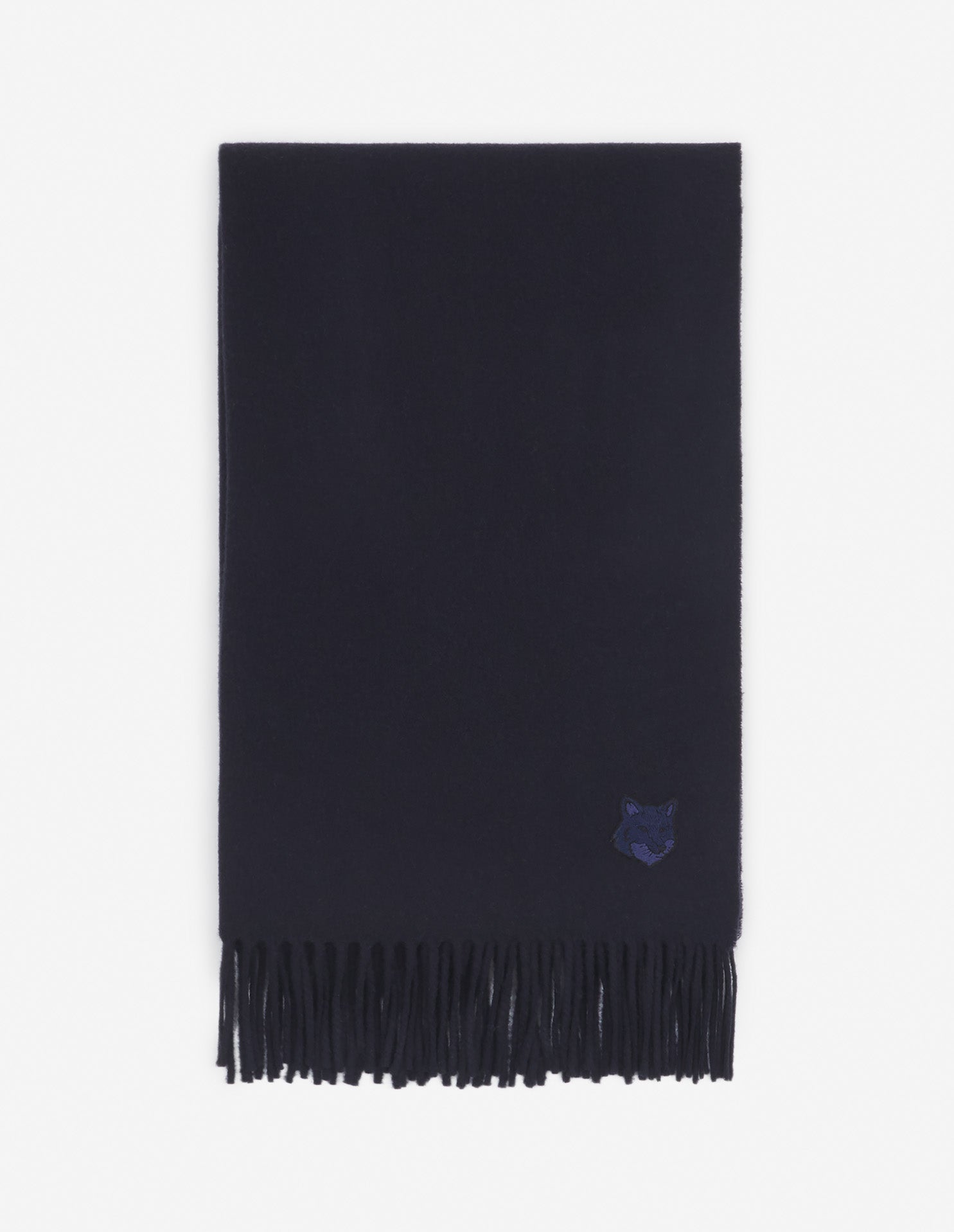 Écharpe Bold Fox Head en laine vierge - Ink Blue