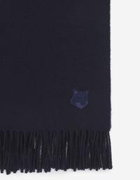 Écharpe Bold Fox Head en laine vierge - Ink Blue