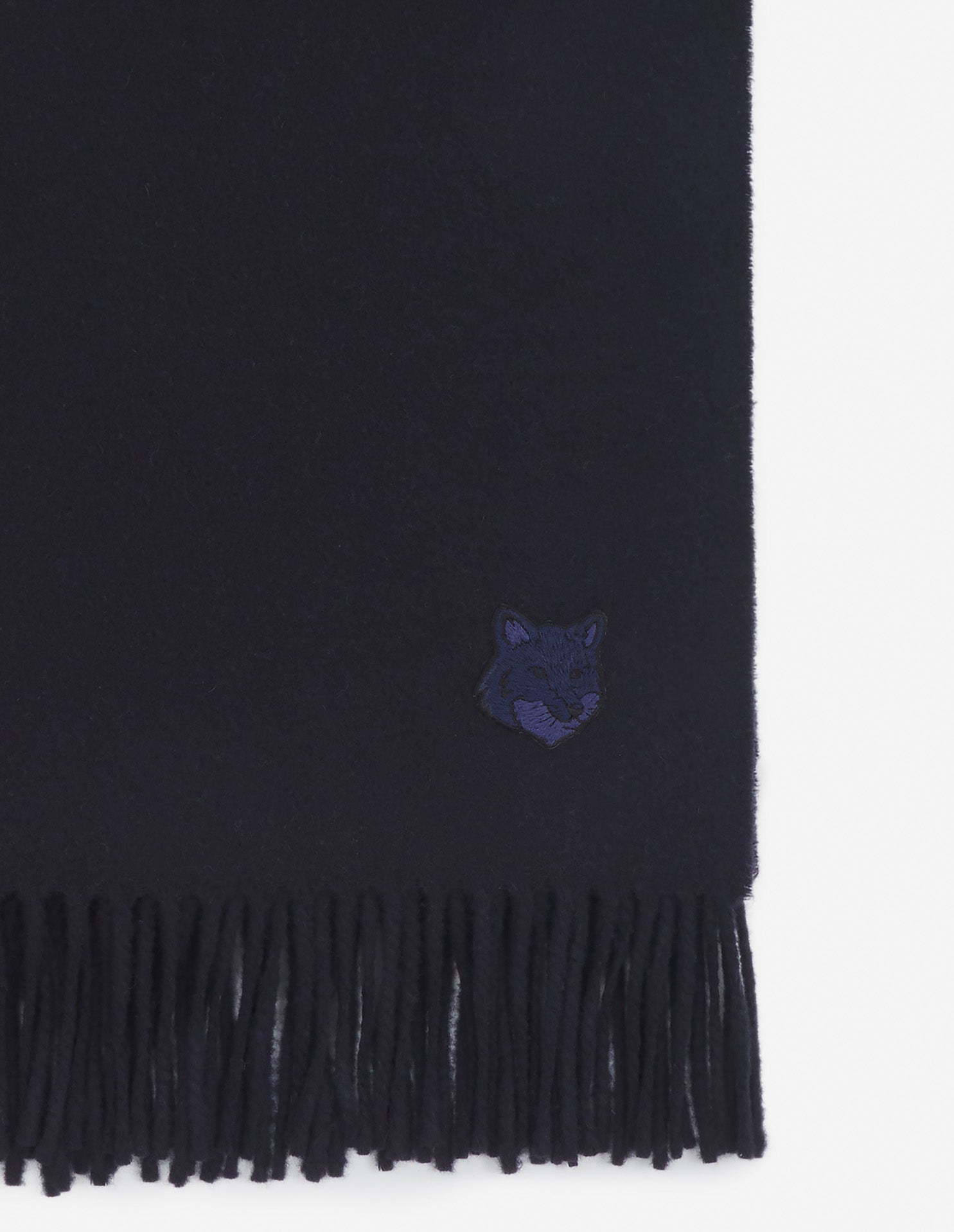 Écharpe Bold Fox Head en laine vierge - Ink Blue