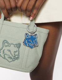 Porte-clés Bold Fox Head avec écusson - Breton Blue