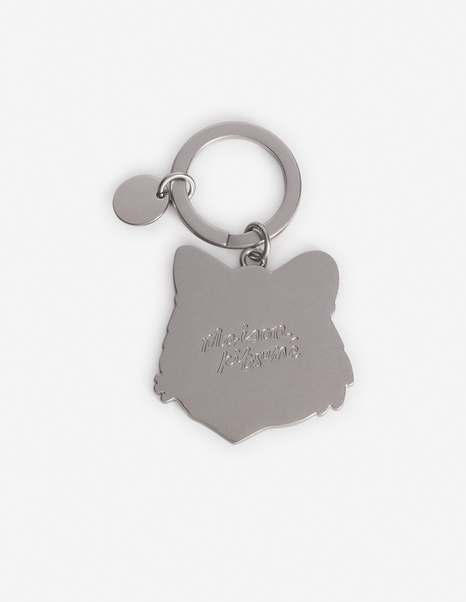 Bold Fox Head key ring with crest - Breton Blue