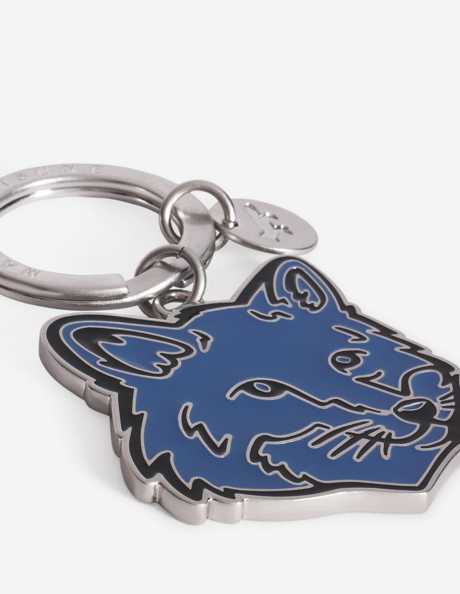 Porte-clés Bold Fox Head avec écusson - Breton Blue