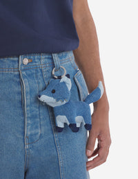 Porte-clés Fox en denim - Washed Indigo