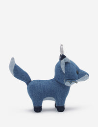 Porte-clés Fox en denim - Washed Indigo