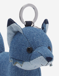 Porte-clés Fox en denim - Washed Indigo