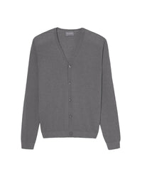 Ultra-thin cashmere cardigan with pockets - Béton