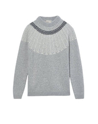 Fair-isle wool and cashmere crew neck jumper - Flannel