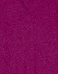 Ultra-fine cashmere V jumper - Samba pink